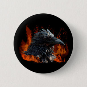 Badge Rond 5 Cm "Cadeaux du feu de Raven"