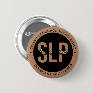 Badge Rond 5 Cm Cadeaux Empreintes de léopard Pathologiste de la p