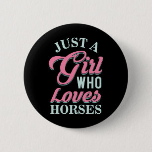Badge Rond 5 Cm Cadeaux équestres femmes adorables Cheval d'équita