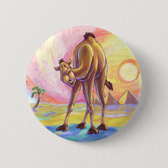 Badge Rond 5 Cm Cadeaux et accessoires de chameau (Devant)