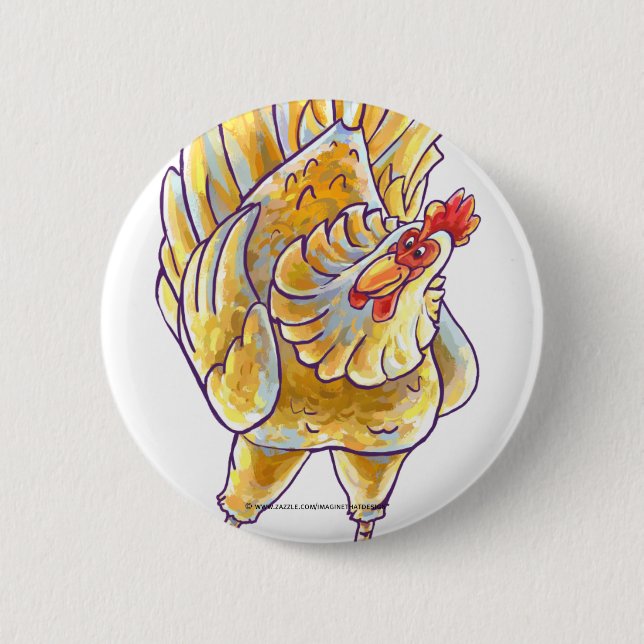 Badge Rond 5 Cm Cadeaux et accessoires de poulet (Devant)