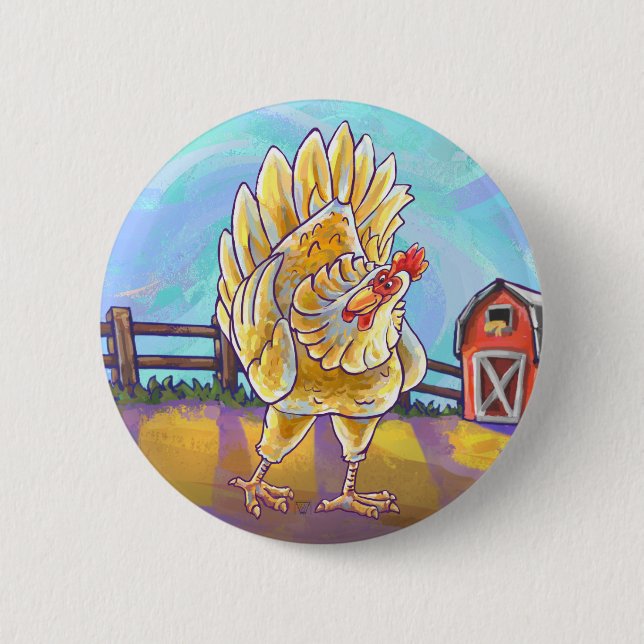 Badge Rond 5 Cm Cadeaux et accessoires de poulet (Devant)