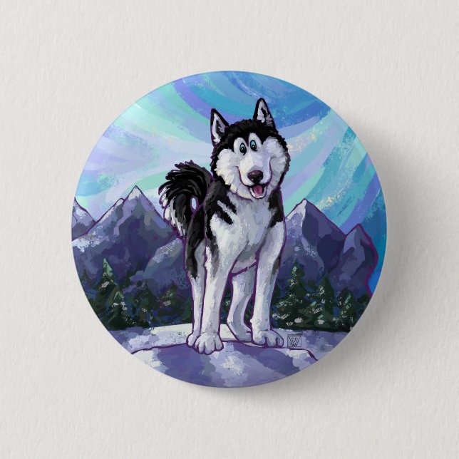 Badge Rond 5 Cm Cadeaux et accessoires Husky (Devant)