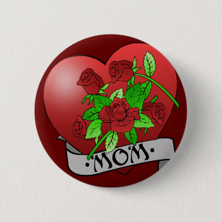 Badge Rond 5 Cm Cadeaux et T-shirts de tatouage de maman