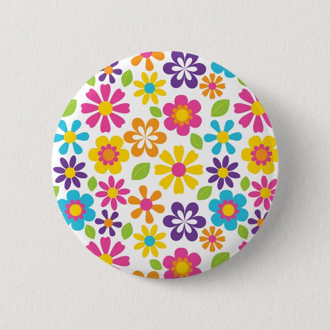 Badge Rond 5 Cm Cadeaux hippies d'ados de flower power (Devant)