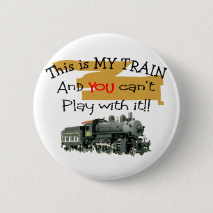 Badge Rond 5 Cm Cadeaux historiques de train--Énonciations hilare