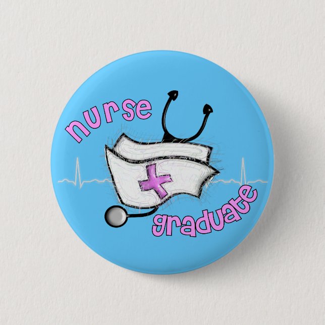 Badge Rond 5 Cm Cadeaux licenciés d'infirmière (conception de (Devant)