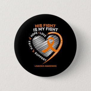 Badge Rond 5 Cm Cadeaux Lutte Leucémie Sensibilisation Mari Hommes