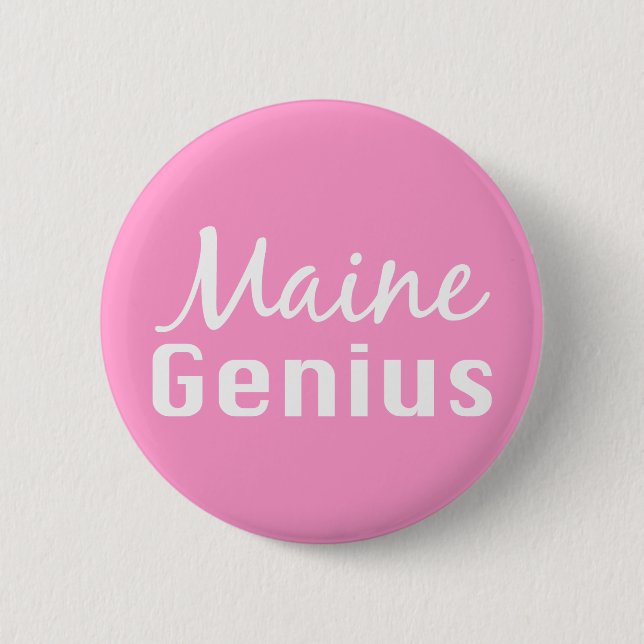 Badge Rond 5 Cm Cadeaux Maine Genius (Devant)