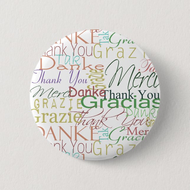 Badge Rond 5 Cm Cadeaux Mercis (Devant)
