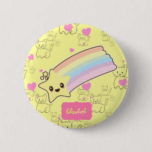 Badge Rond 5 Cm Cadeaux mignons nommés pour les chats-filles