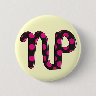 Badge Rond 5 Cm Cadeaux "NP " de praticienne d'infirmière