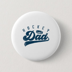 Badge Rond 5 Cm Cadeaux Papa Hockey pour la Fête des Pères