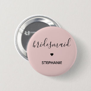 Badge Rond 5 Cm Cadeaux Personnalisés Minimalistes pour Demoiselle