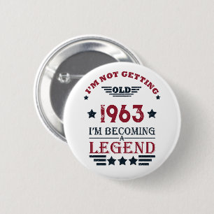 Badge Rond 5 Cm Cadeaux personnalisés soixante vintages 60e annive