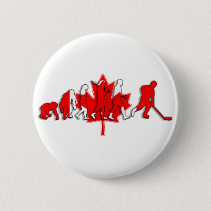 Badge Rond 5 Cm Cadeaux purs de gagnants de hockey sur glace d'or