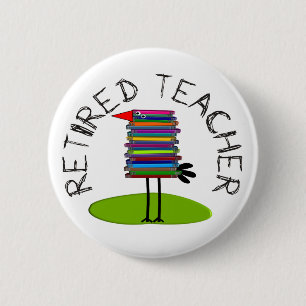Badge Rond 5 Cm Cadeaux retirés de "oiseau de livre" de professeu
