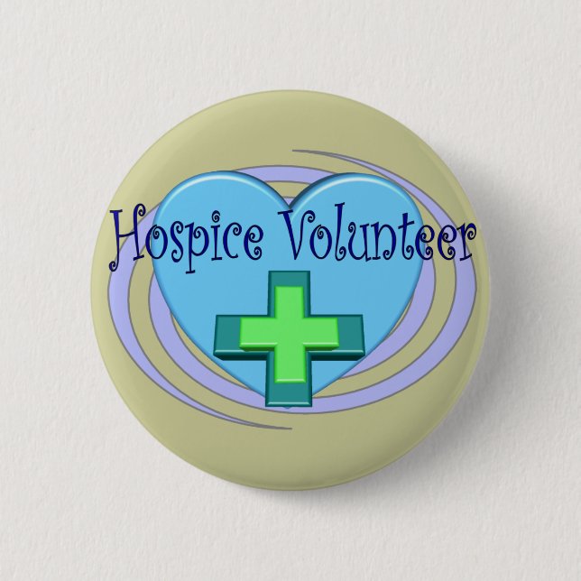 Badge Rond 5 Cm Cadeaux volontaires d'hospice (Devant)