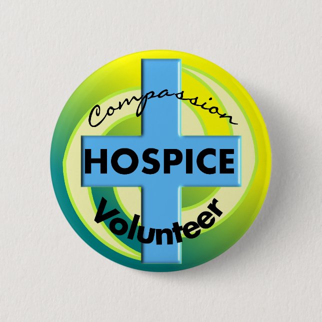 Badge Rond 5 Cm Cadeaux volontaires d'hospice (Devant)