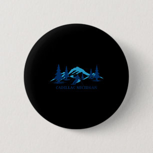 Badge Rond 5 Cm Cadillac michigan station de ski skieur