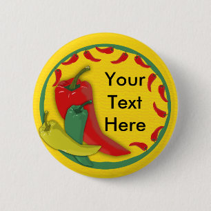 Badge Rond 5 Cm Cadre de cercle de groupe de poivre de piment