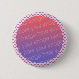 Badge Rond 5 Cm cadre photo du coeur lavande