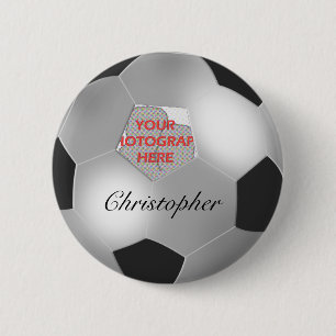 Badge Rond 5 Cm Cadre photo personnalisable Ballon de football arg