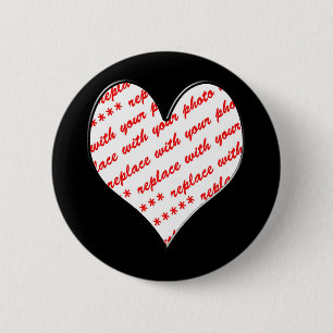 Badge Rond 5 Cm Cadre photo Valentine