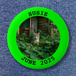 Badge Rond 5 Cm Cadres photo ronds personnalisés en noir et chaux