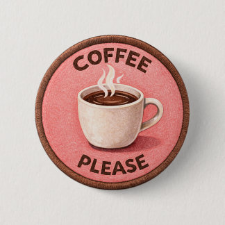 Badge Rond 5 Cm Café