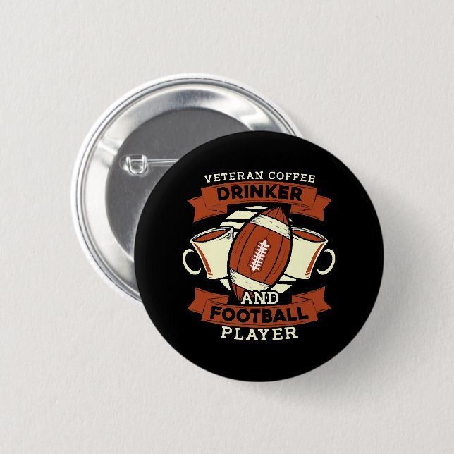 Badge Rond 5 Cm Café de football (Devant & derrière)