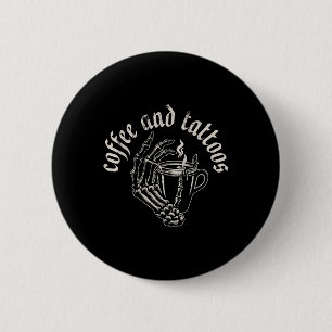 Badge Rond 5 Cm Café Et Tatouages