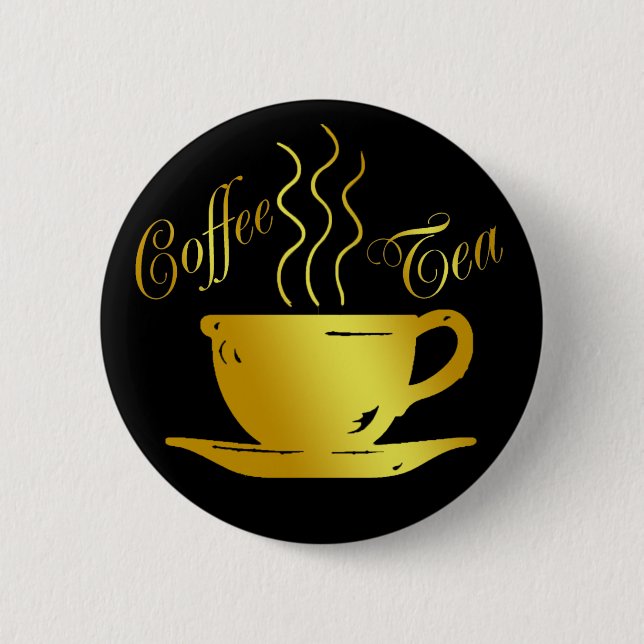 BADGE ROND 5 CM CAFÉ ET THÉ (Devant)