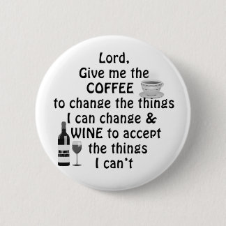 Badge Rond 5 Cm Café et vin