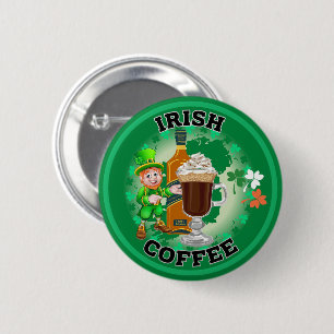 Badge Rond 5 Cm Café Irlandais - Un Elixir.