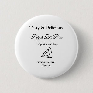 Badge Rond 5 Cm Café restaurant pizza savoureuse fait avec amour a