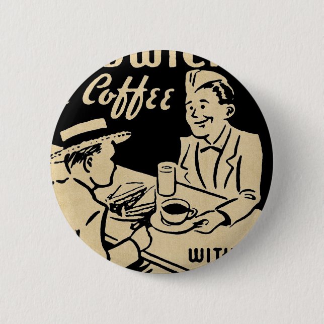 Badge Rond 5 Cm Café-restaurant vintage (Devant)