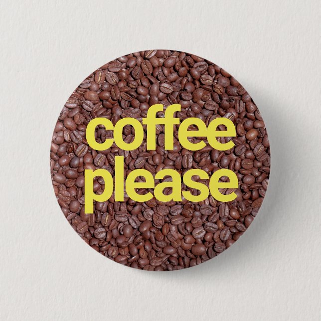 Badge Rond 5 Cm Café s'il vous plaît (Devant)
