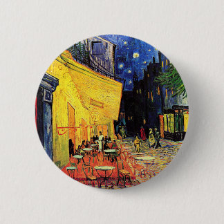 Badge Rond 5 Cm Café Terrasse sur la Place du Forum, Arles à la nu