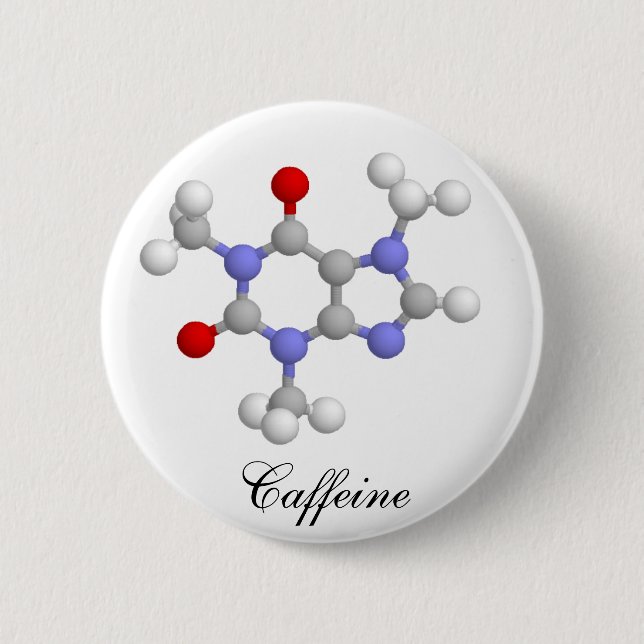 Badge Rond 5 Cm Caféine (Devant)