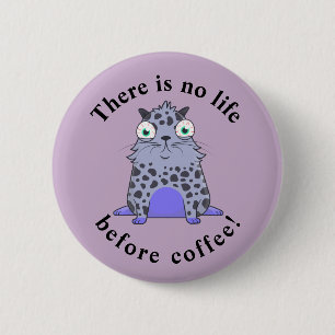 Badge Rond 5 Cm Caffelotta cryptokitty veut du café