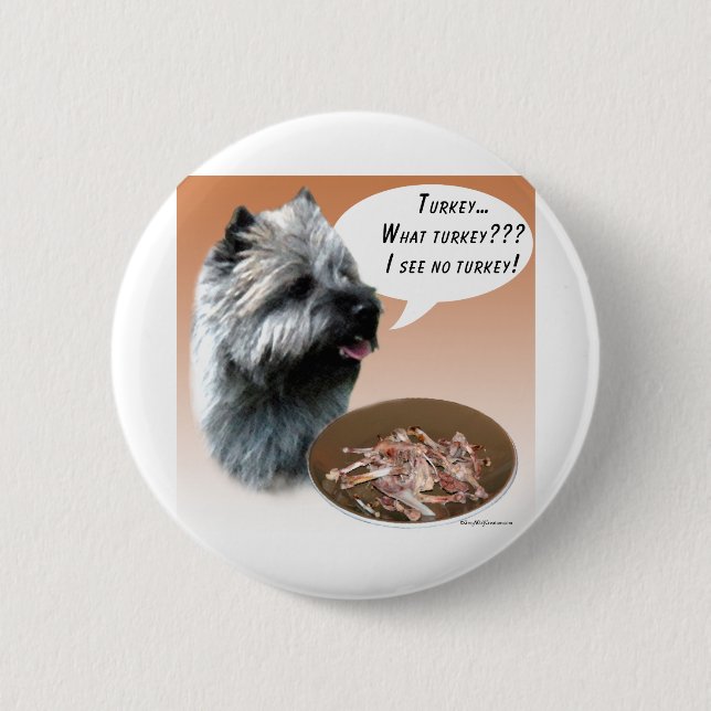 Badge Rond 5 Cm Cairn Terrier Turquie (Devant)