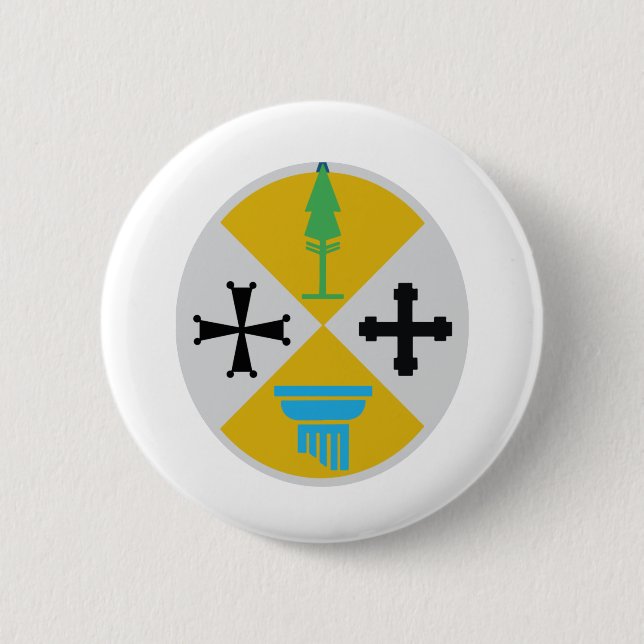 Badge Rond 5 Cm Calabre Italie (Devant)