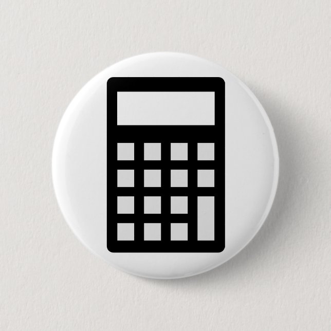 Badge Rond 5 Cm Calculatrice (Devant)