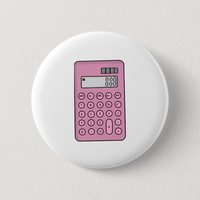 Badge Rond 5 Cm Calculatrice (Devant)