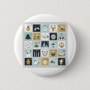 Badge Rond 5 Cm Calendrier de l'arrivée Calendrier imprimable