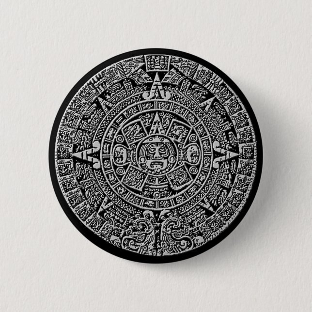 Badge Rond 5 Cm Calendrier maya (Devant)