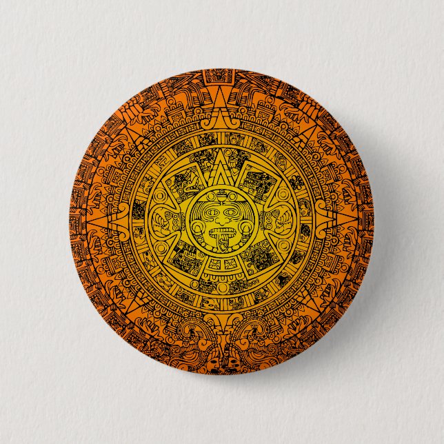 Badge Rond 5 Cm Calendrier maya (Devant)