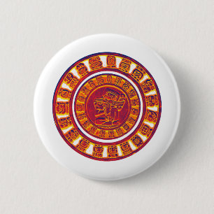 Badge Rond 5 Cm Calendrier maya 2012
