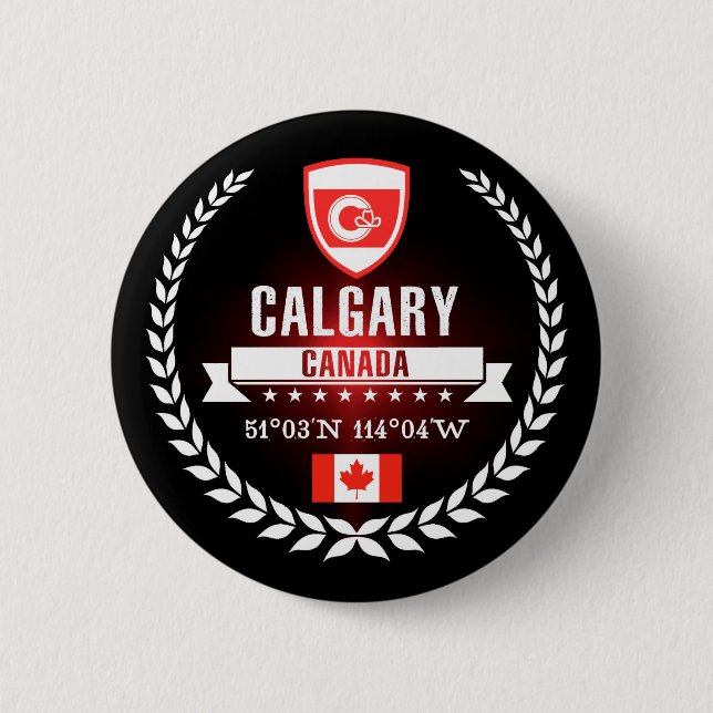 Badge Rond 5 Cm Calgary (Devant)